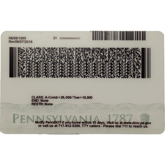 Fake Pennsylvania CDL